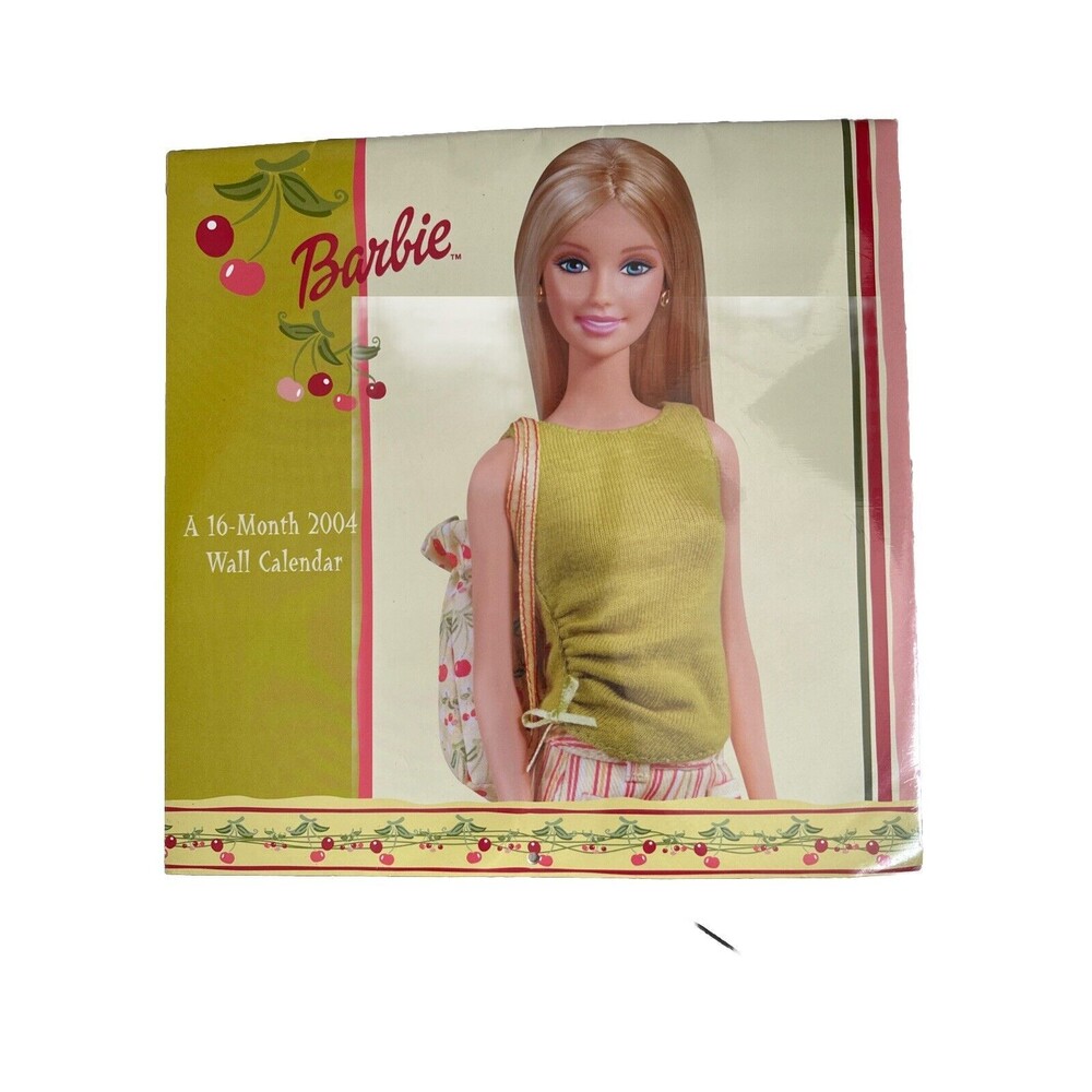 Vintage 2004 Barbie 16 Month Wall Calendar New Factory Sealed Condition